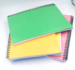 SHARMA BUSINESS Spiral Notebook ,4 Pack Spiral Notebook 70 GSM Pure White Paper 200 Pages A4 Note Book Unruled 200 Pages