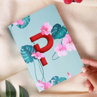 Doodle Initial P lasercut Notebook, B6 (6.69 X 4.72 X 0.5 Inches), 200 Pages, 80 GSM, Diary for Women B6 Notebook Ruled 192 Pages