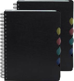Maxjet Two Side Ruled Hard Cover 5 Subject Spiral Binding Notebook (Pack Of 1) A4 Notebook Ruled 300 Pages