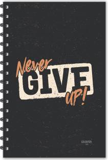 ESCAPER Never Give Up A5 Diary Ruled 160 Pages