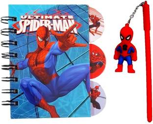 AuM Spider-Man Notebook with Pen Regular Notebook Rulled 50 Pages
