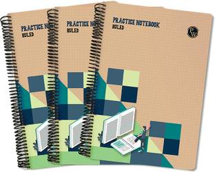 PW Physics Wallah Spiral Practice Notebook Set of 3 A4 Notebook Single Line Ruled 840 Pages