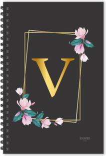 ESCAPER V letter diary (Ruled - A5), V initial Diary, V alphabet Notebook A5 Diary Ruled 160 Pages