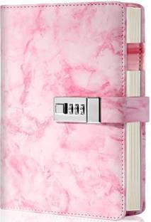 PRYFIL Diary with Lock Size 6 X 8 inch with Combination Password Journal A5 Diary Ruled A5 Diary Single Line 200 Pages