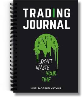 PIXELPAGE PUBLICATIONS Stockmarket Trading Journal Dairy spiral Notebook-Track, Analyze, Improve! A5 Journal Rule 144 Pages