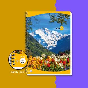 NAVNEET Youva Spiral Bound Book 21x29.7 cm A4 Notebook Single Line 400 Pages