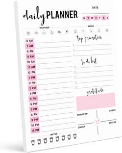 Inkdotpot Daily Planner A5 Planner Unruled 50 Pages