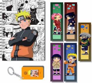craft maniacs ANIME DIARY & FREEBIE BOOKMARKS WITH KEYCHAIN A5 Diary RULED 160 Pages
