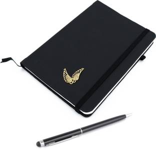 ASRAW Golden Wings A5 Sized Hardcover Diary with Stylus Pen A5 Diary Ruled 176 Pages