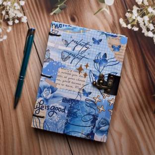 NIZAM HANDICRAFT life is good Printed Diary Notebook With Lock Clasp For Gift Office Use A5 Diary 200 200 Pages
