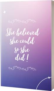 AccuPrints Blue Color Motivational Premium Soft Bound Notebook A5 Diary Ruled 200 Pages
