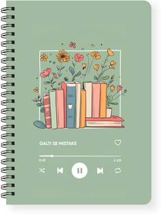 Raptech Spiral-Wiro Hard bound A5, Notebooks, For Writing Personal, Students (11893) A5 Diary Ruled 144 Pages