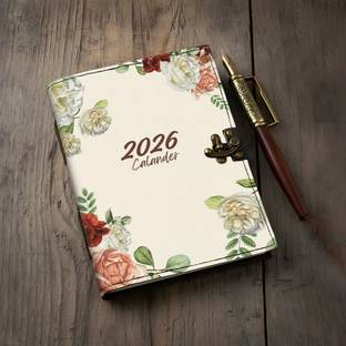 DI-KRAFT New year 2026 designer leather journal with lock 5*7 inches 200 pages x-009 A5 Diary unruled 200 Pages