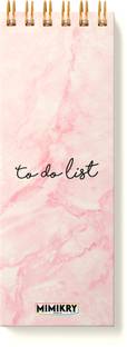 Mimikry To Do List 120 gsm Hard Cover | 3.25 x 9 inches | Regular Desk Planner Ruled 100 Pages