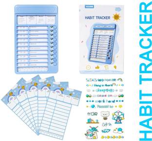 Magnemite Daily Chore Chart for Kids – Visual Habit Tracker Board with Swappable Cards Regular Planner/Organizer Ruled 15 Pages