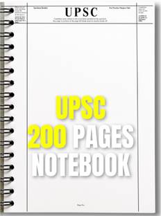 SKILLSET UPSC Answer Writing Copy - UPSC Notebook (200 Pages, White) A4 Notebook Unruled 200 Pages
