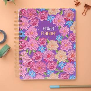 Doodle Ultimate Premium Undated Spiral Hard Bound Study Planner | B5 Planner | Goal-Setting Academic Study Organizer with Exam Prep and Progress Tracking - 240 Pages