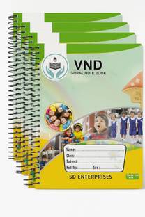 VND A4 Spiral Notebook, Unruled Plain, 300 Pages, 75 GSM Paper with Free Ball Pen A4 Notebook Unruled plain 300 Pages