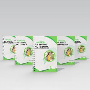 UNIQPAL SPIRAL Note BOOKS A4 Note Book UNRULED NOT BOOKS 200 Pages