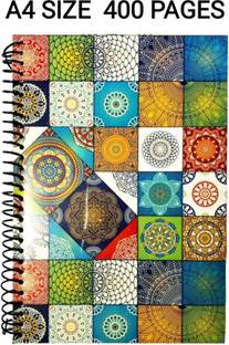 R K SALES A4 Spiral Notebook A4 Notebook Single Ruled 400 Pages