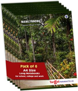 Target Publications Long Notebooks Single Line Copy | Mawlynnong |21x29.7cm A4 Notebook Ruled 140 Pages