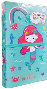 Extraposh Colouring Book |2 colouring pads|8 Dual side Colour pencils| Birthday Gift Pen Gift Set
