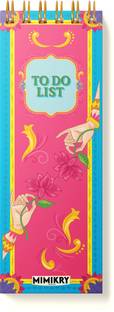 Mimikry To Do List 120 gsm Hard Cover | 3.25 x 9 inches | Regular Desk Planner Ruled 100 Pages