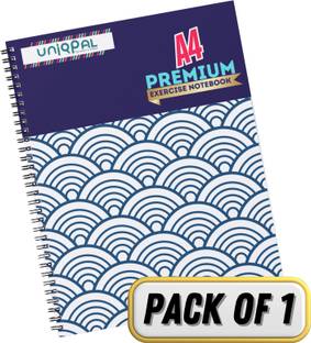 UNIQPAL Spiral-Bound Ruled Notebook (200 PAGES X 1 NOTEBOOK) A4 Notebook Unruled 200 Pages