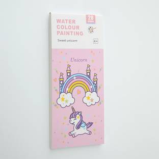XinBoWen Pocket Watercolor Painting Book for Kids, Watercolor Bookmarks for Painting Pocket-size Notebook Ruled 20 Pages
