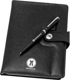 UJJi Advocate Logo Notebook and Pen A5 Gift Set Ruled 186 Pages