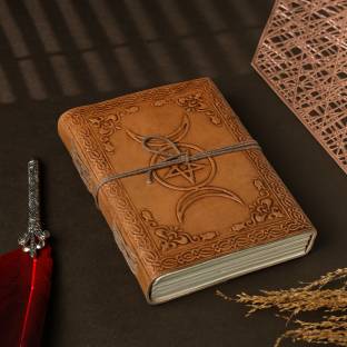 Purpledip Leather Journal (Diary Notebook) 'Insha Allah': Handmade Paper In Leather Cover For Corporate Gift or Personal Memoir Regular Diary Unruled 200 Pages