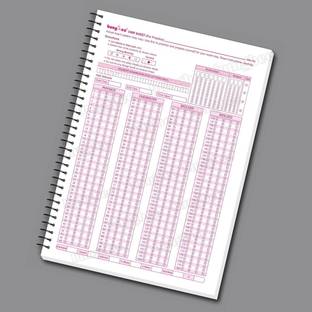 Bungbee OMR Sheets for Practice 2025 180 MCQs-200 Pages / 100 Sheets Spiral Both Side A4 Notebook Ruled 200 Pages