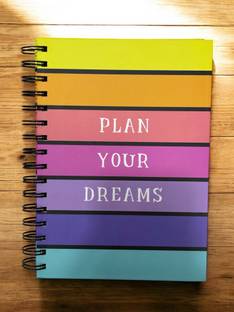 APNISTATIONERY Dreams Notebook Spiral A5 Diary A5 Diary 100 Pages