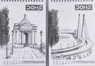 DOMS Wiro Sketch Pad | 21 x 14.8 cm | 150GSM | A5 Note Pad | PLAIN | 72 Pages