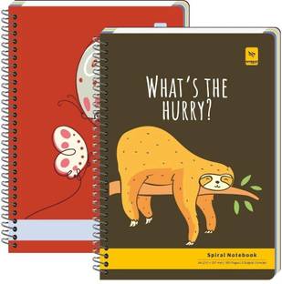 Pragya Spiral Multi Subject Notebook | (21x29.7 CM) | 600 GSM Cover A4 Notebook Unruled | Plain 500 Pages