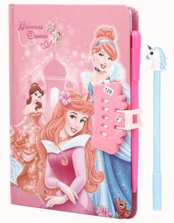 TECHNOCHITRA Doll printed Lock diary for girls A5 Notebook Single 80 Pages