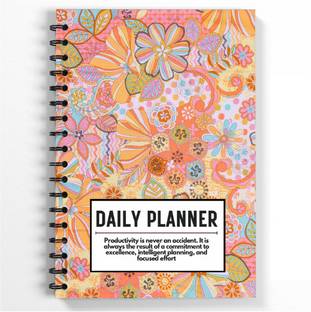 Hippie Toobi Undated Daily Planner To Do List Goal Tracker for Productivity A5 Planner/Organizer Ruled 186 Pages