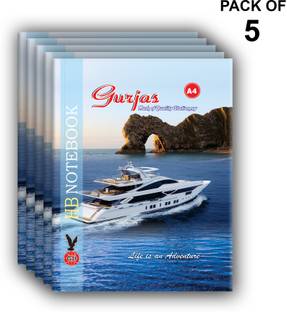 Gurjas HB Notebook A4 Notebook Ruled, Single Line 388 Pages