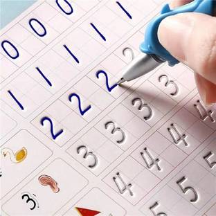 PALY ™ Magic Handwriting Copybook for Kids: Easy Grip, Smooth Paper, & Pen Set A4 Desk Calendar RULE 40 Pages