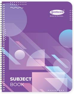 SUNDARAM Spiral Bound Regular Notebook Single Line 300 Pages
