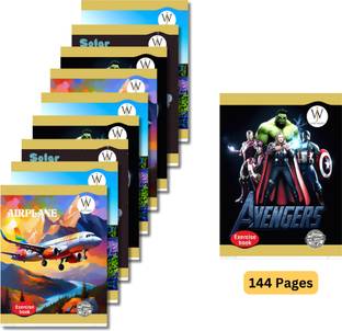 SHINI LIFESTYLE Just Write Notebook Single Line Notebook for Students, Office | Set of 9 Regular Notebook YES 144 Pages