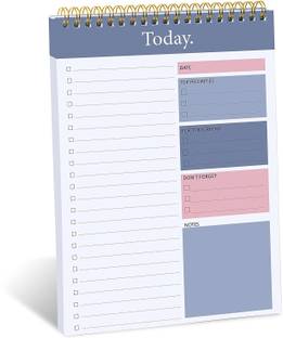 TTWONE Daily Planner Notepad Undated,Planning Pad Checklist Productivity Note Pad B5 Note Pad Ruled 60 Pages
