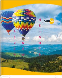 Youva Soft Bound Note Book-Regular Size 15.5cm x 18.8cm-Single Line-84 Pages Regular Notebook Single 84 Pages