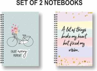 ROT RIX combo of 2 Notebooks A5 Diary Unruled 144 Pages