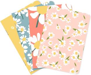 Raptech notebook Unique Stationery items, Easy to Carry, Plain Cute (Daisy) A5 Diary UnRuled 240 Pages