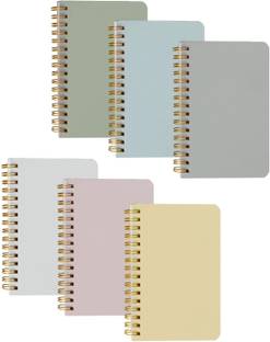 INNAXA Little Subject Notebooks 6 Pack,3.5 x5.5 Pocket-size Notebook Blank 120 Pages