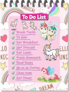ESCAPER Magical Unicorn To Do List Planner (A6 Size - 80 Paper Leaves) | To Do List Notepad | To do List Diary | Daily Planner A6 Planner Ruled 80 Pages
