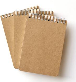 INNAXA Wirebound Sketch Book Notepad Diary Memo Planner A6 Note Pad Blank 100 Pages