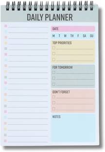 Hippie Toobi To Do List Notepad Daily Planner with Priority Sections, Task and Notes A5 Notebook Ruled 60 Pages