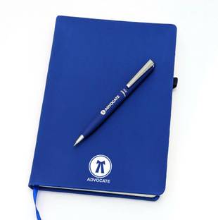 UJJi Advocate Gifts with Blue Metal Pen & A5 Notebook A5 Gift Set Ruled 186 Pages